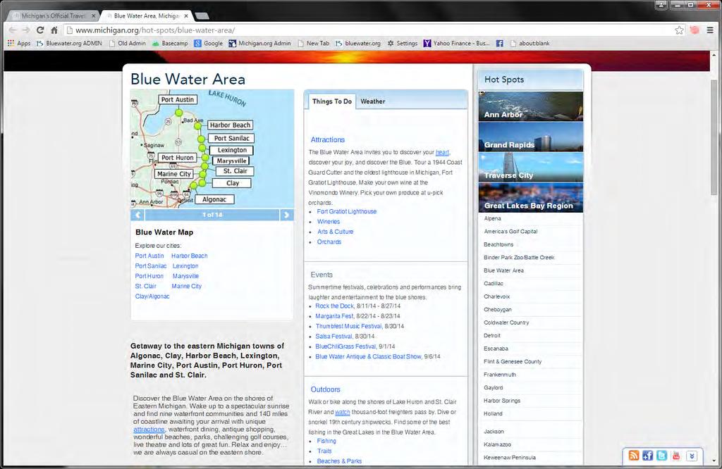 Blue Water Area Partnership Page on michigan.
