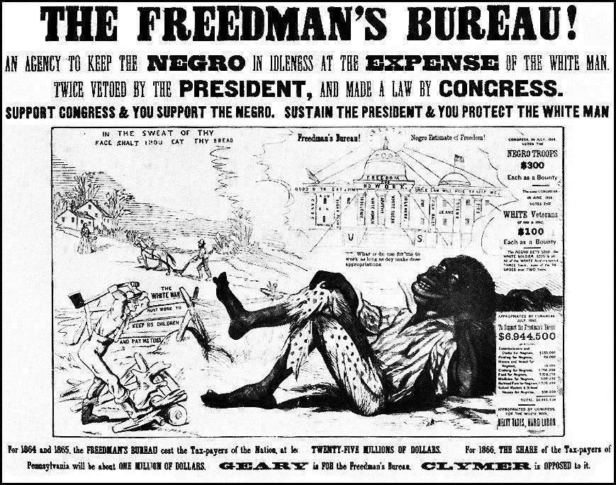Congress Breaks with the President Congress prevents Southern Congressional delegates from coming back. Feb 1866: President Johnson vetoed the Freedmen s Bureau extension Congress passes!