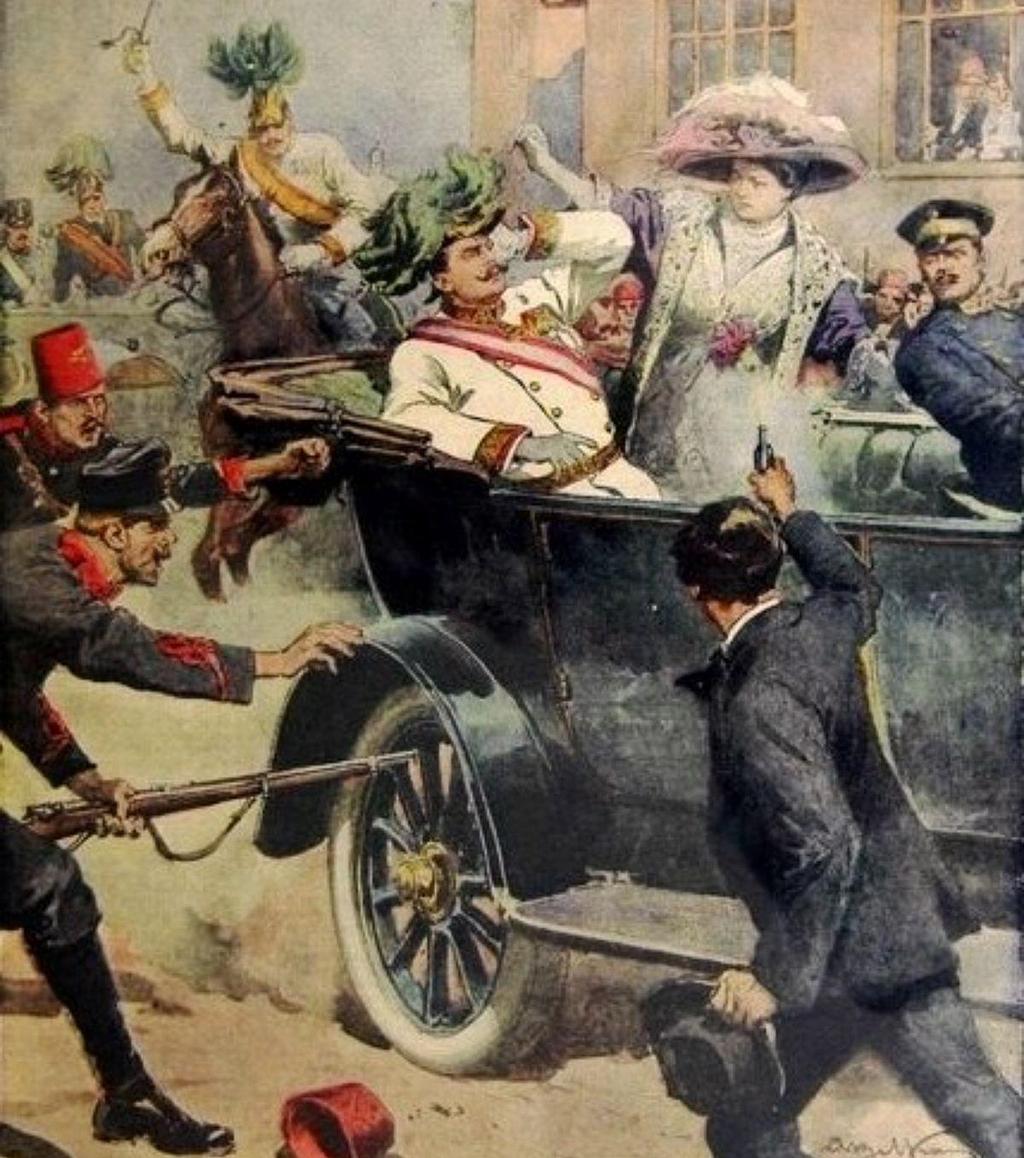 World War 1 The assassination of the Austrian Archduke Franz Ferdinand on June 28 1914 by Gavrilo Princip.