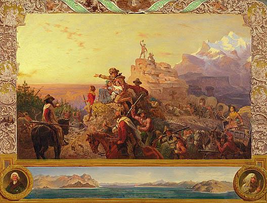 Manifest Destiny Westward the Course of Empire Takes Its Way, a painting incorporating the idea of Manifest Destiny Term coined in 1845 Belief that