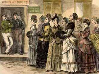 The Temperance Movement Temperance advocates outside a liquor store Attempted to curtail or ban alcohol Hoped to ensure the