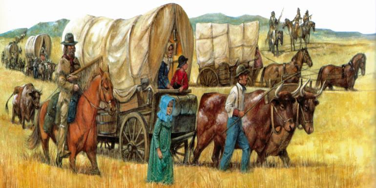 Life on the Trail: Most migrants, about 300,000 between 1840 and 1860 traveled west along the great overland trails.