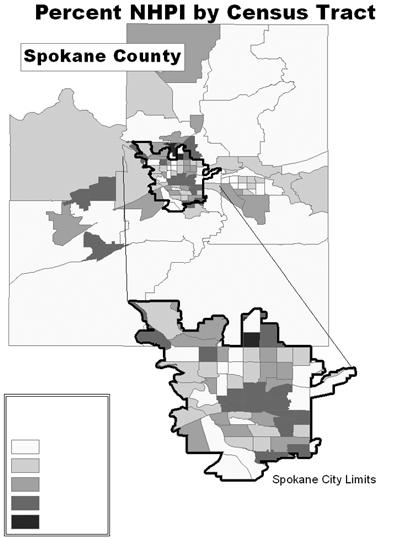 There are several other tracts with a relatively higher concentration of AIANs, mostly in the east and northeast parts of the city.