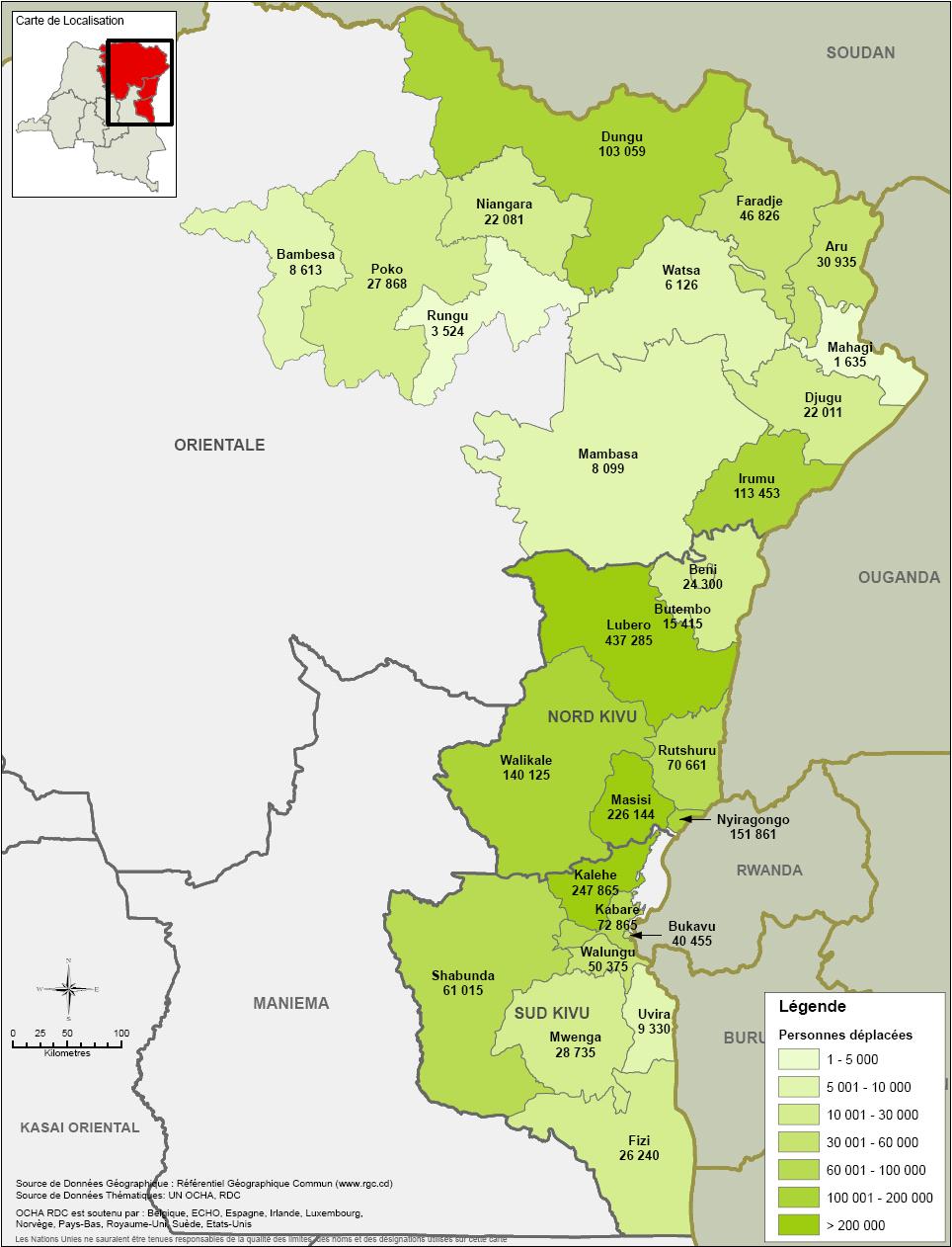 OCHA DRC POPULATION MOVEMENTS IN