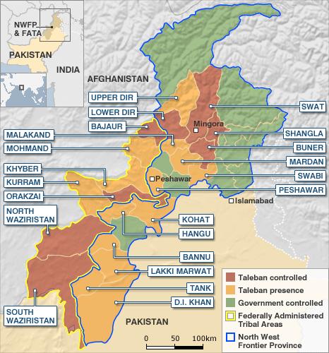 lost its control over some of its area in Fata and NWFP region.