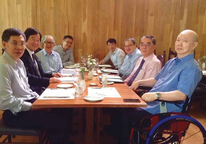 ANNEX D RSIS Lectures and Talks S.T. LEE DISTINGUISHED ANNUAL LECTURE SERIES Mr Hitoshi Tanaka (second from left) being hosted to lunch by EDC Ong Keng Yong (second from right).