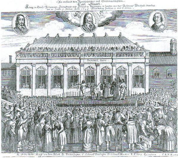 The execution of Charles I. Despite the majority of Parlamentarians wanted to reelect the King, Independents decided to execute him.