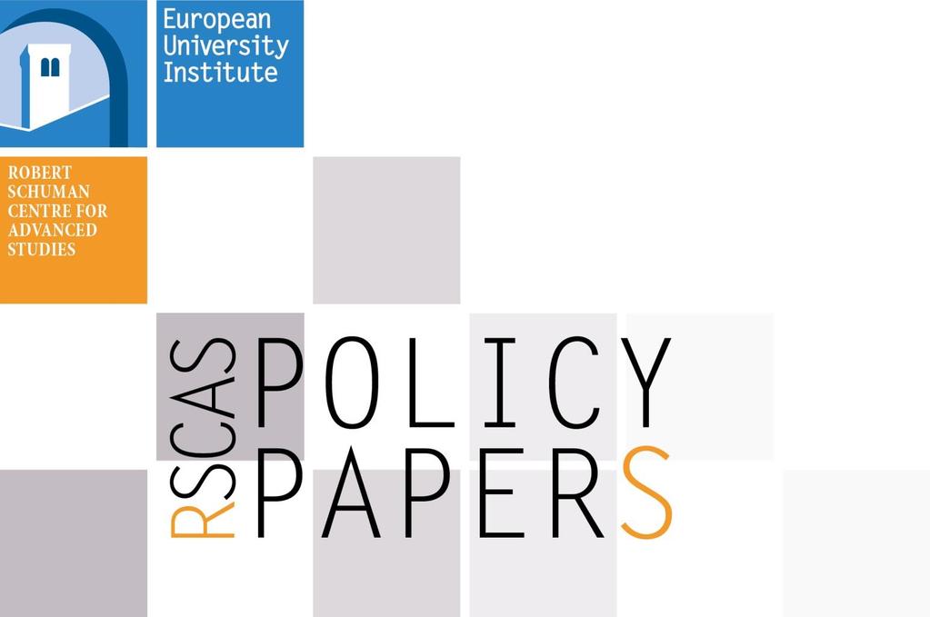 RSCAS PP 2015/04 Robert Schuman Centre for Advanced Studies Global Governance Programme The Scope of Regulatory Autonomy of