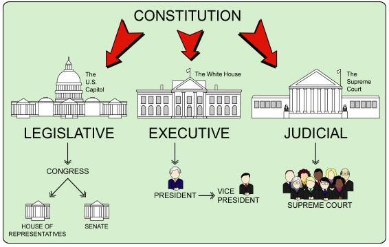 The Federal Government is made up of 3 Branches that