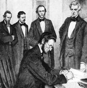 The Emancipation Proclamation January of 1863 - President Lincoln signed the Emancipation Proclamation freeing all slaves living in the Confederate states.