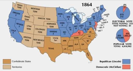 Lincoln wins re-election 1864 November of 1864 Abraham Lincoln was reelected President.