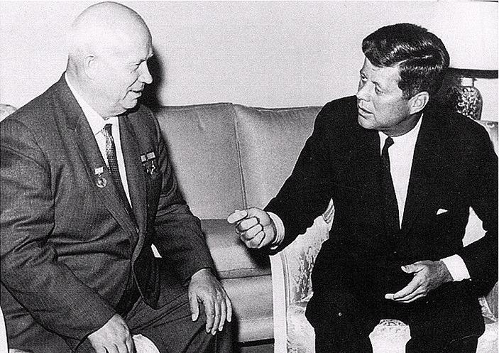 the In retaliation Castro allowed the USSR to build nuclear missile bases in Cuba, just 90 miles from Florida. Kennedy responded with a naval of Cuba and demanded Khrushchev remove the missiles.