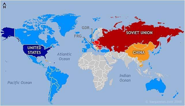 Cold War MDCS LDCS Political division of the world between the allies of the United States and the allies of the Soviet Union.