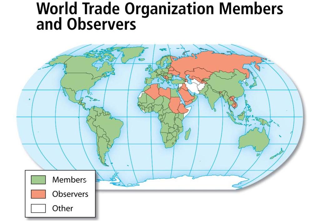 Section 3 Clinton signed 270 free trade agreements, including GATT and the accords of the World Trade Organization (WTO).