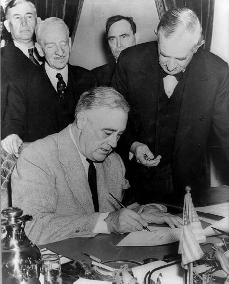 The United States Reacts FDR felt that economic support of the Allies was the only way to stop Hitler s rampage through Europe At FDR s urging Congress passed the