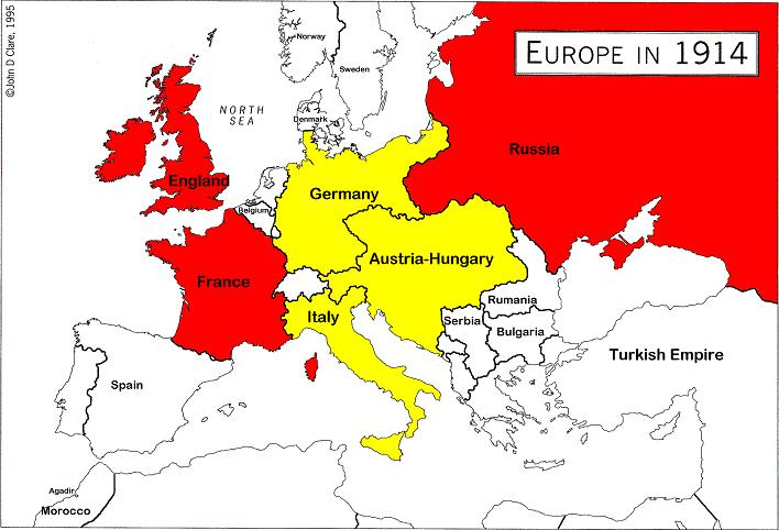 Causes of WWI Alliances that divided Europe into compe4ng camps Na4onalis4c feelings