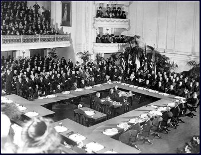 Treaty of Versailles (1919) Forced Germany to accept responsibility for war and loss of territory and to