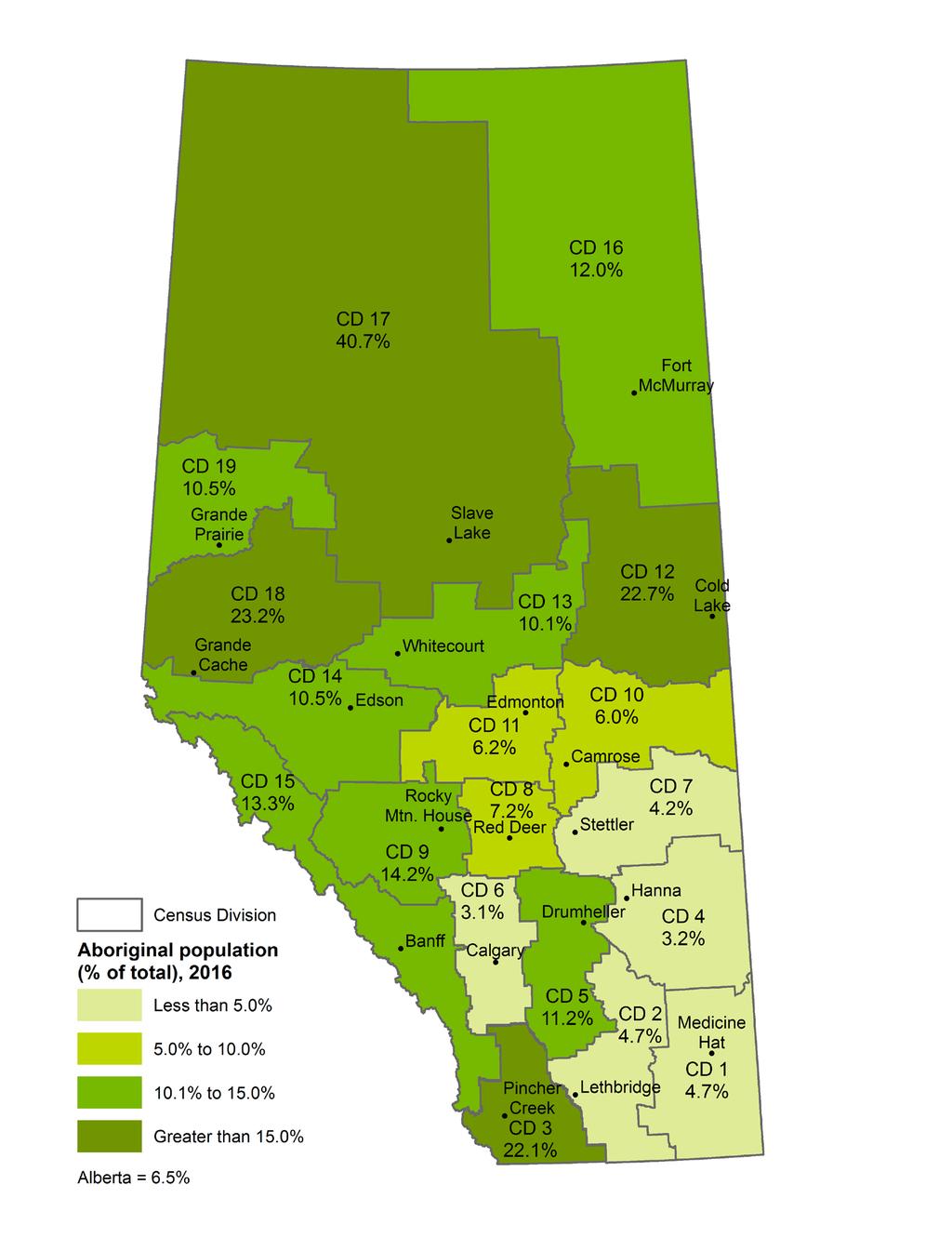 2016 Census of Canada - People Page 5/6 Map 1. Population Distribution (% of Total Population in Each CD) Figure 3.