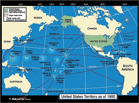 US wanted to control the pacific ocean for trade