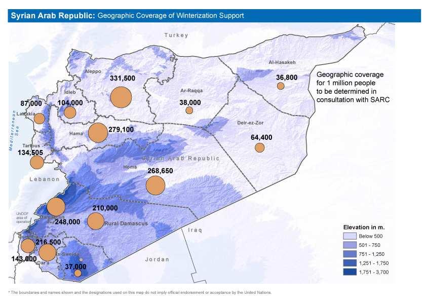 Syria Humanitarian Bulletin 3 At particular risk for respiratory illnesses and other communicable diseases are the millions of displaced people in Syria, including those who are living in informal