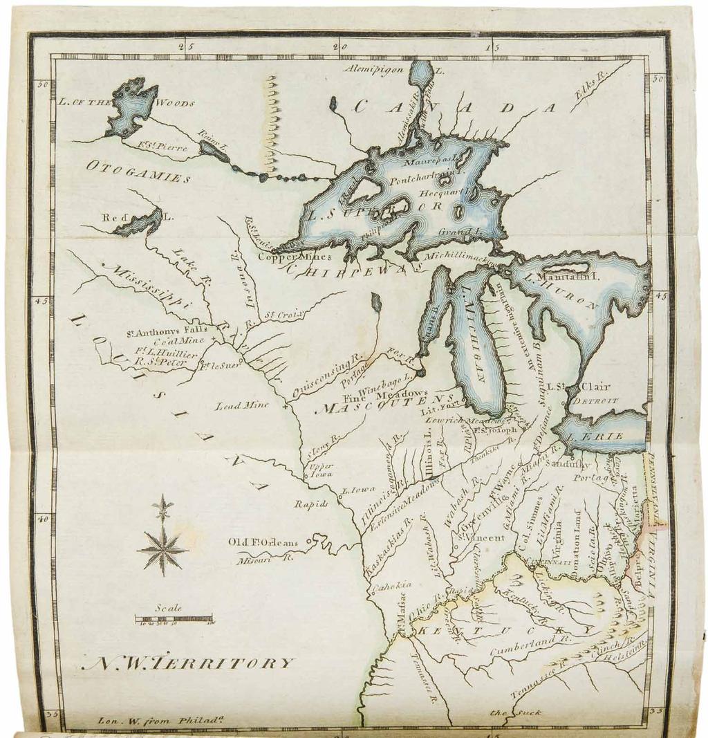 ALSO, AN EXACT ACCOUNT OF THE CITIES, TOWNS, HAR- BOURS, RIVERS, BAYS, LAKES, MOUNTAINS, &c. Philadelphia: F. and R. Bailey, 1795. Engraved title, [iii]-vi, errata leaf, blank leaf, [292]pp.