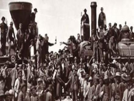 Joining of the Rails May 10, 1869, Promontory Utah two