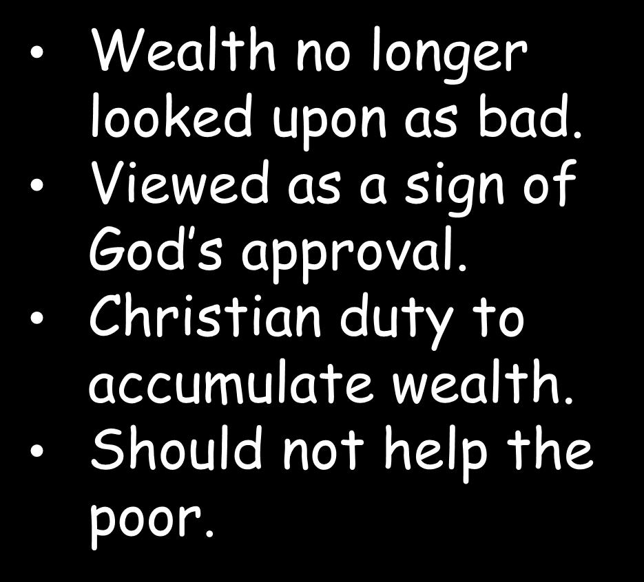 Christian duty to accumulate wealth.