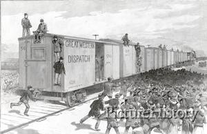 Great Railway Strike of 1877 July, 1877 Workers on Baltimore and Ohio Railroad strike to protest wage cuts.