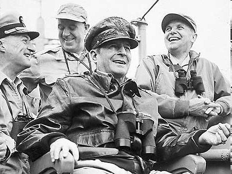 General MacArthur- In charge of US troops MacArthur threatens to use nuclear bombs on N.