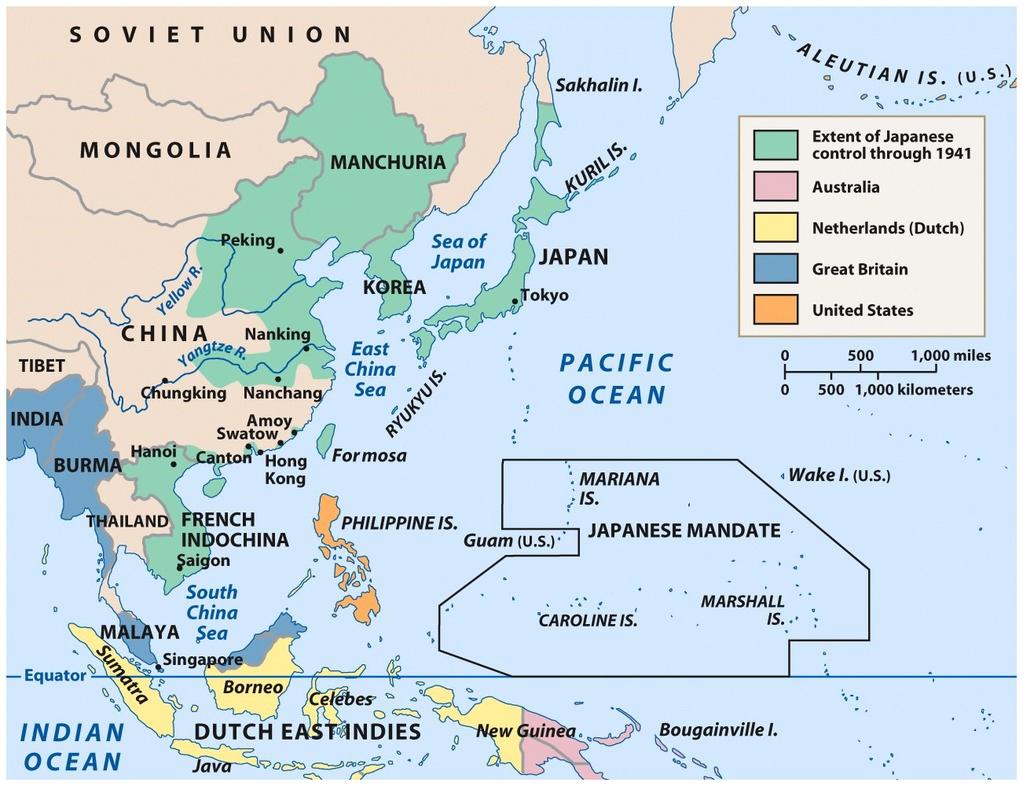 Extent of Japanese
