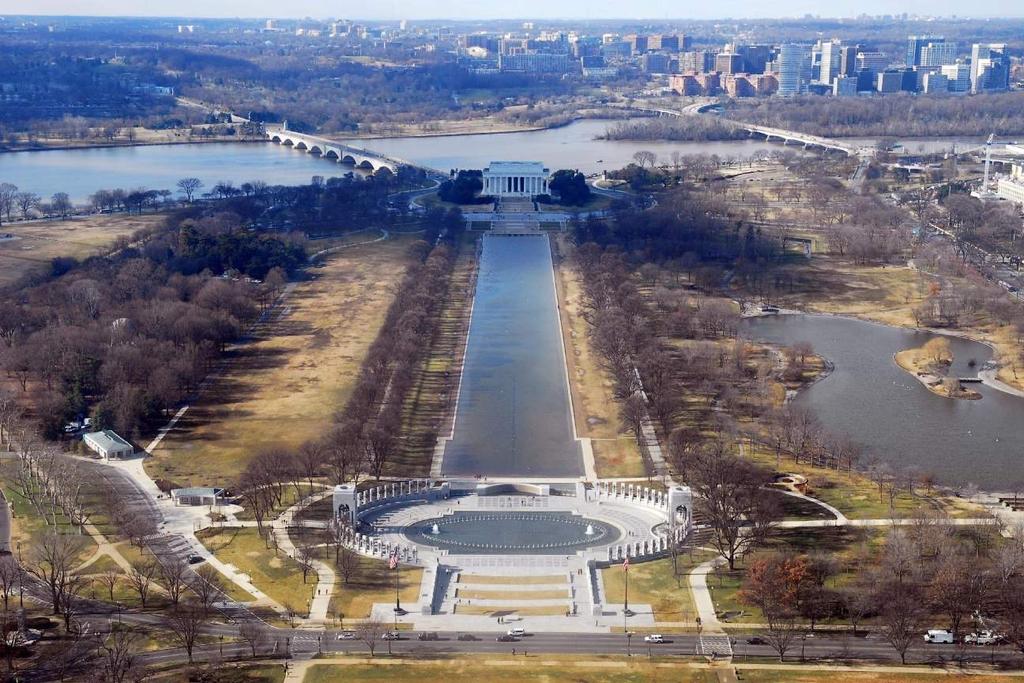 is located on the opposite side of the Reflecting Pool from the Lincoln Memorial.