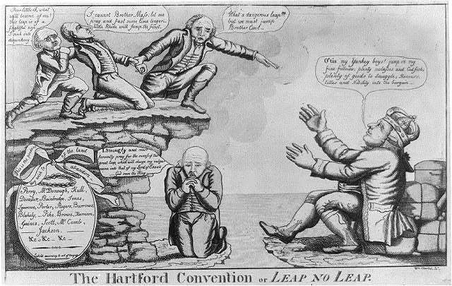 Hartford Convention -Held by the Federalists from 1814-1815 opposing the War of 1812 -Demanded a 2/3rds vote of Congress to declare war, admit new states, some even talked of seceding New England