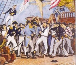England began capturing American sailors and