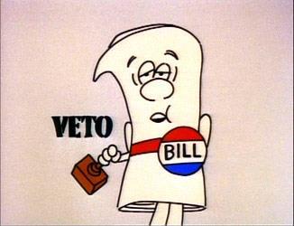 How a Bill Becomes a Law 7. The President can do three things: a. sign the bill into law. b. veto the bill (a 2/3 vote of Congress is needed to overturn a Presidential veto).