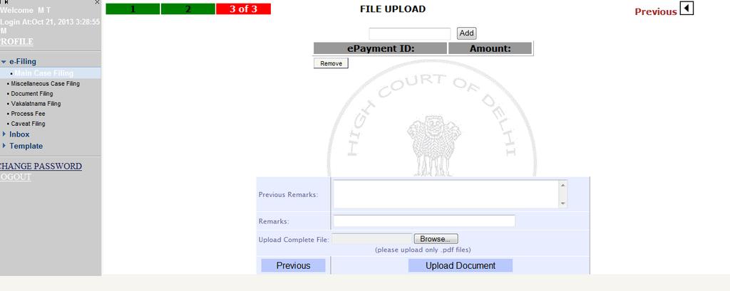 Step 3: After completing the complete Filing Details of the case.