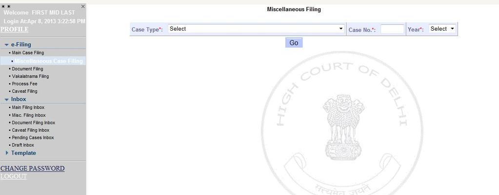 1)There is a submenu Miscellaneous Case Filing available in e-filing menu.
