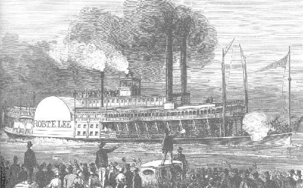 The Steamboat Flatboats were the main vessel utilized by farmers and merchants along the Mississippi.