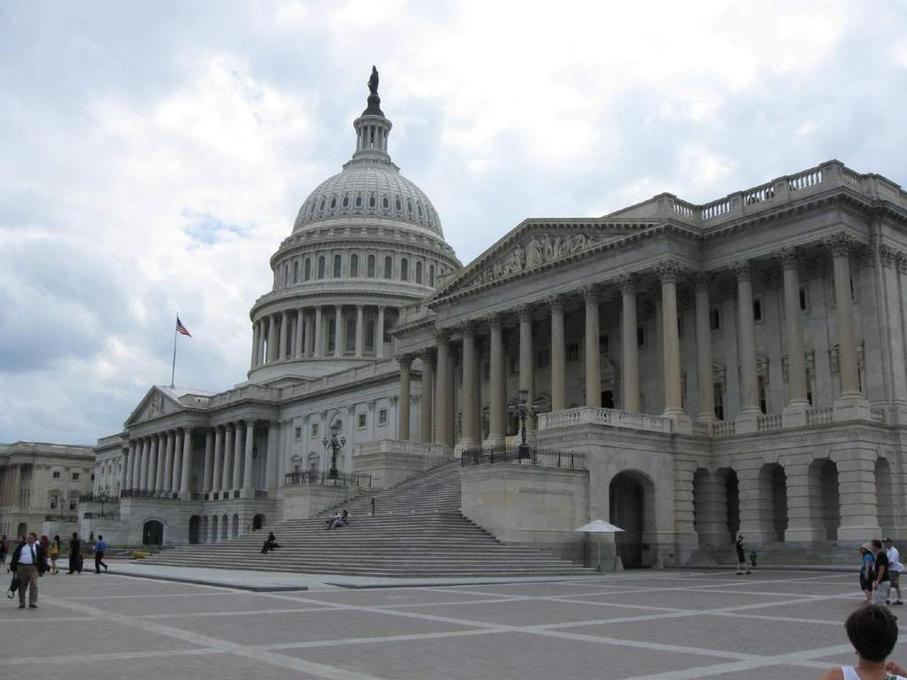 The national government has more power than the state governments. This is the east front of the United States Capitol.