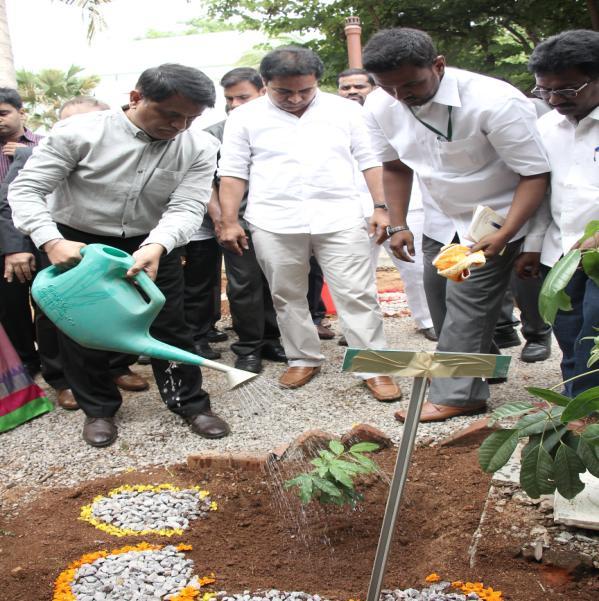 Department Sri. Arvind Kumar, IAS planting the sapling with Sri.