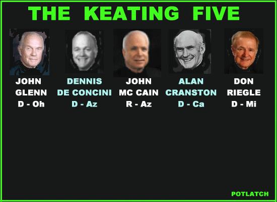 Five Senators were disciplined for their roles: Reprimanded -- Alan Cranston (D-CA) Criticized for acting improperly -- Dennis