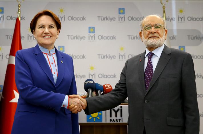 TRT WORLD TRT RESEARCH WORLD AM CENTRE I NOT A CHILD? TURKEY S ELECTION 2018 Meral Akşener with Felicity Party Chairman Temel Karamollaoğlu.