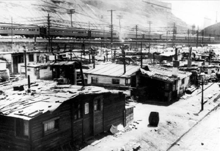 The Shantytowns (Hoovervilles) were literally made out