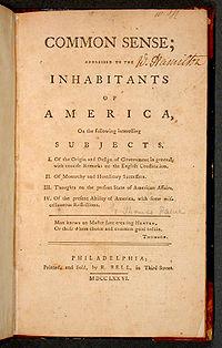 American expression in Common Sense and in the Declaration of Independence that
