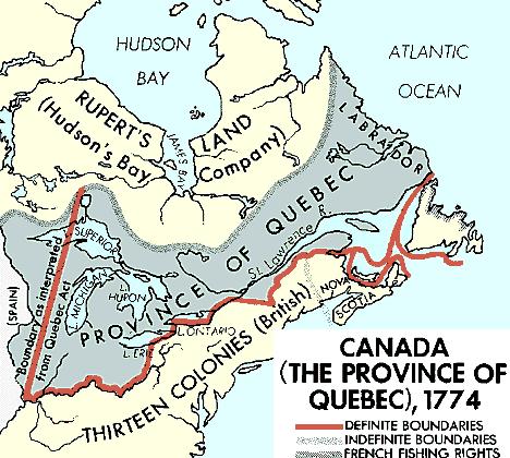 Quebec Act Part of the Intolerable Acts, but had nothing to do with the BTP The province's territory was expanded.