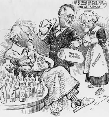 FDR s New Deal Assembled a Brain Trust to put together a massive set of policies to address problems of the Depression Focused on the Three R