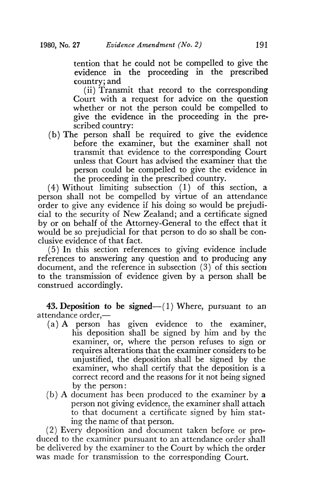 1980, No. 27 Evidence Amendment (No.