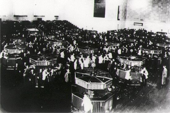 Panic at the NY Stock Exchange on the day of the crash Stock Market Crash On October 29, 1929 the stock market