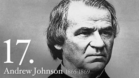 Andrew Johnson, only a few months after taking office as Vice