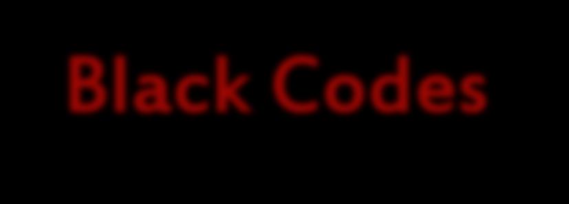 Black Codes Purpose: * Guarantee