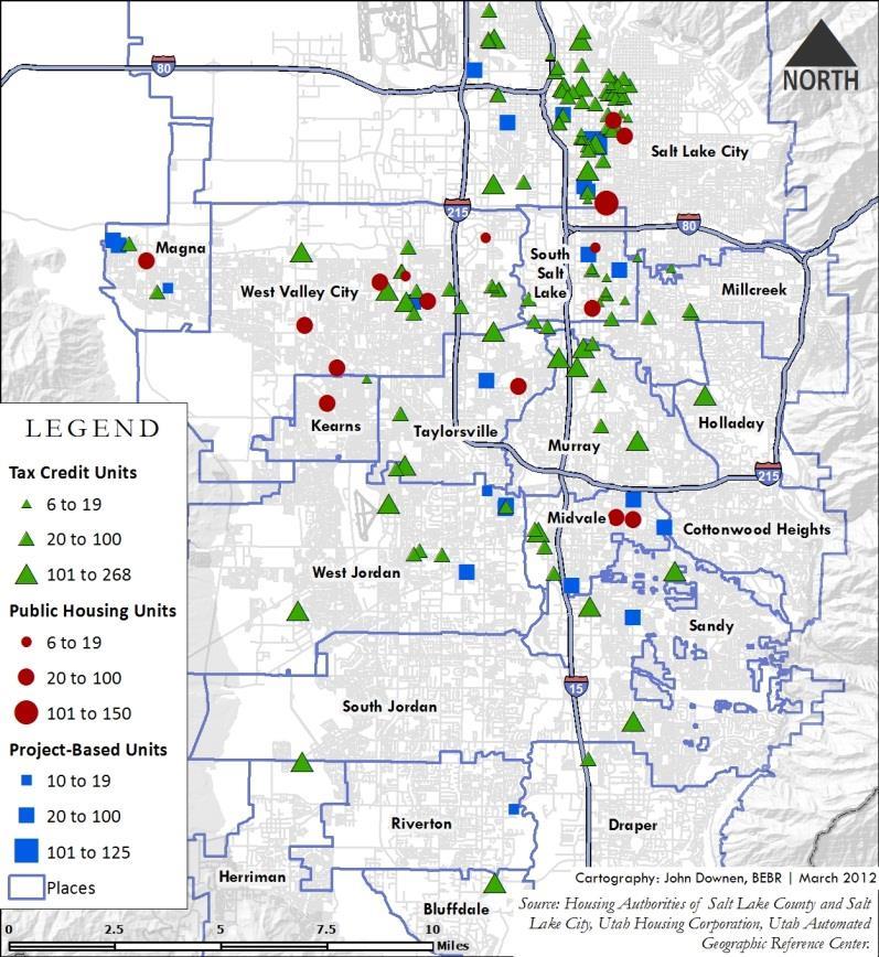 Figure 18 Subsidized Apartment Projects in Salt Lake County, 2011 Figure 18 maps the subsidized apartment projects in Salt Lake County.